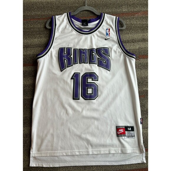 Vintage Sacramento Kings Peña Stojakovic Jersey Size Mens Medium White NBA #16 - Picture 1 of 4